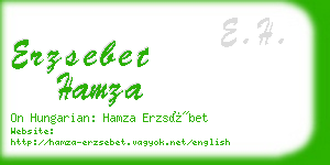 erzsebet hamza business card